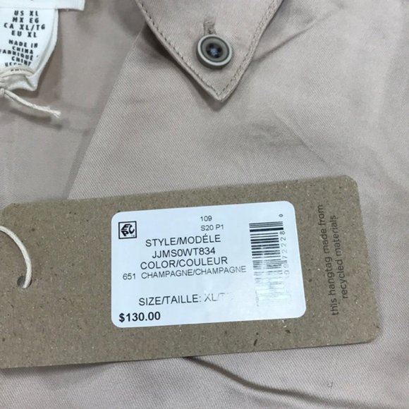 B New York Asymmetric Hem Shirt In Champagne - Picture 6 of 8